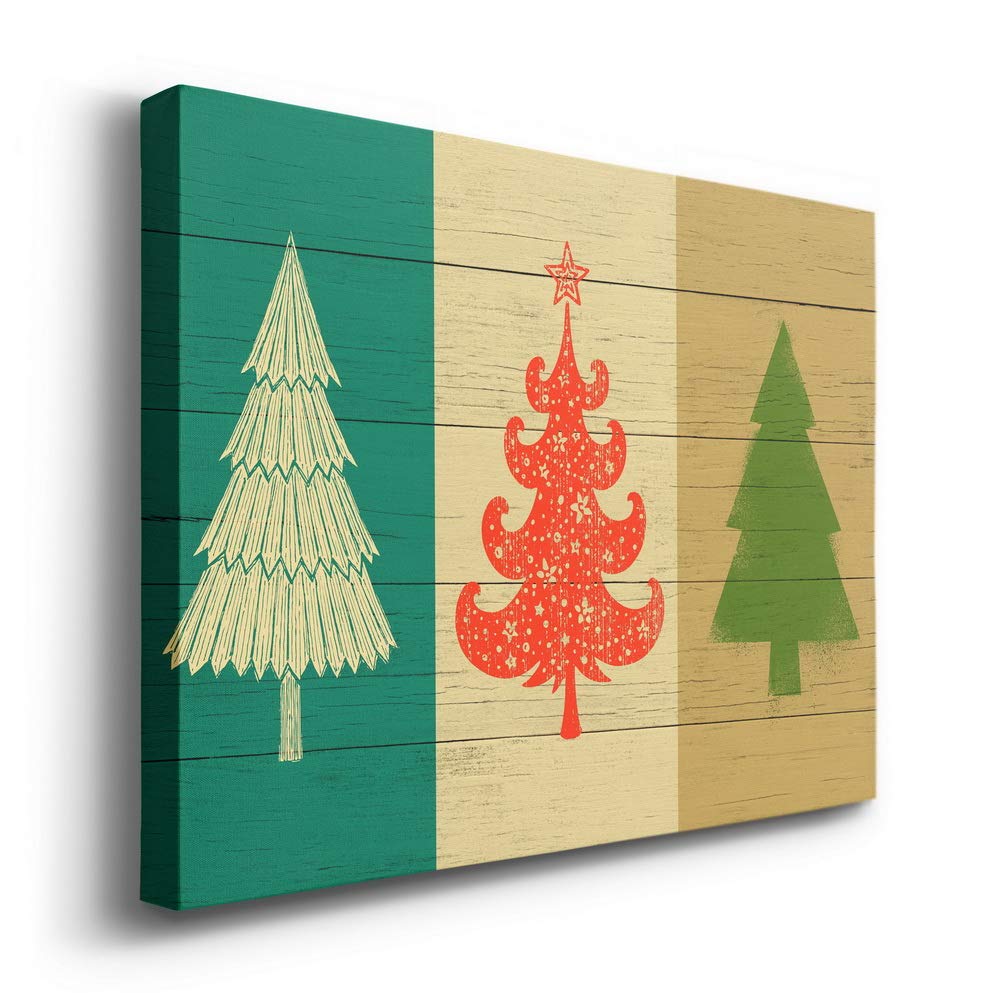 Amazon.co.jp: Renditions Gallery 3つのクリスマスツリー(2)壁アート