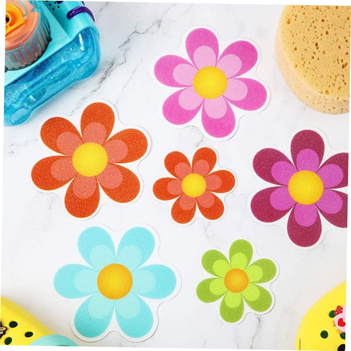 Ciieeo 3 Juegos Adhesivos Antideslizantes para Flores. Apliques Antideslizantes para baño Girasol Pegatinas Antideslizantes bañera niño Pegatinas Pared Pegatinas de bañera para el hogar