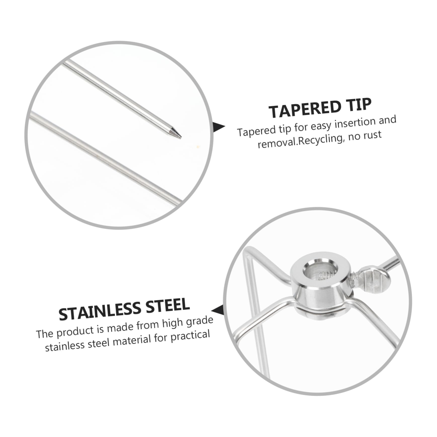 ibasenice 2pcs Stainless Steel Roast Chicken Forks for Meat Forks for Outdoor Grilling Easy to Install Versatile Cooking Tool Professional Bbq Accessories