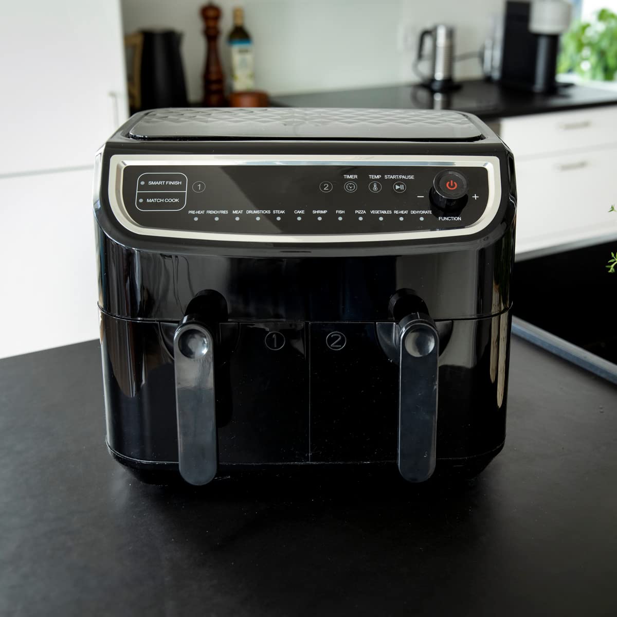 Gastronoma 18290003 freidora Doble 9 L Independiente 2400 W Freidora baja en grasa Negro, Acero inoxidable