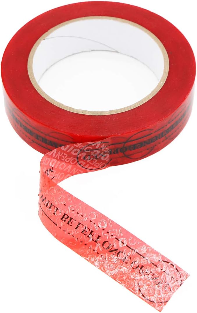 Solitary Walker Tamper Evident Security Tape Resistant Safety Tape Stickers Labels Seals 1 in x 55yds Prevent Opened Void Red Tape No Transfer No Damage to Protected Item