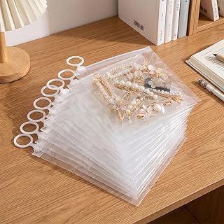 10 Pcs Waterproof Zipper Pouches, Crystal Clear Organizing Storage 5.9x5.9 in, Plastic Bags for Office Supplies, Cosmetics, Cable, Travel Storage, Office and Home Organization