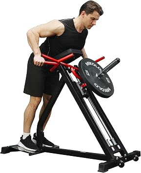 Mikolo Linear Row Machine, Back Workout Machine for Home Gym, Plate-Loaded Back Machine with Linear Bearing, Back Row Machine for Upper Body