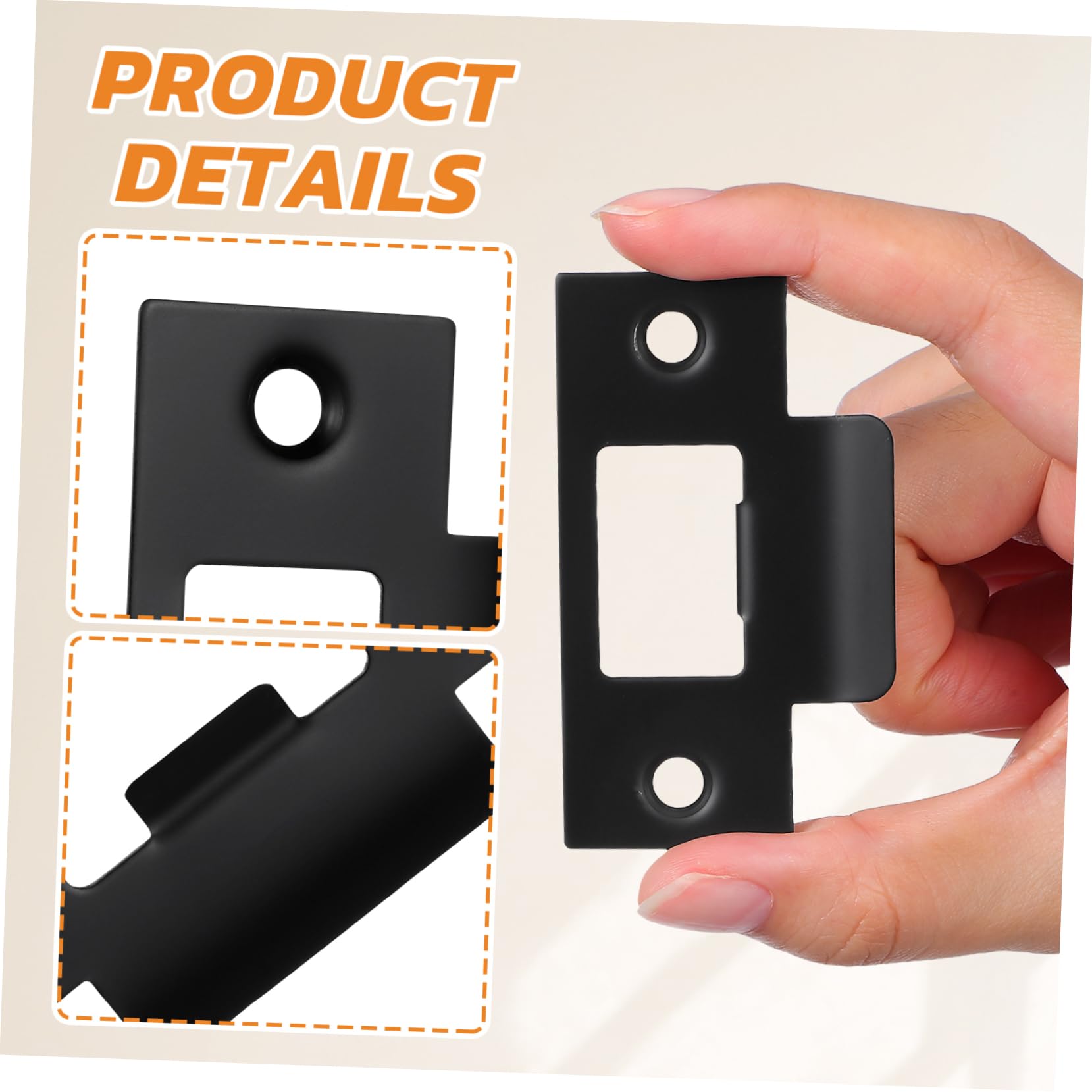 NUOBESTY 4 Ensembles Plaques De Renforcement De Porte Inoxydable Lot De Gâches De Verrouillage Pour Sécuriser Vos Portes Les Effractions 4 Pièces * 4