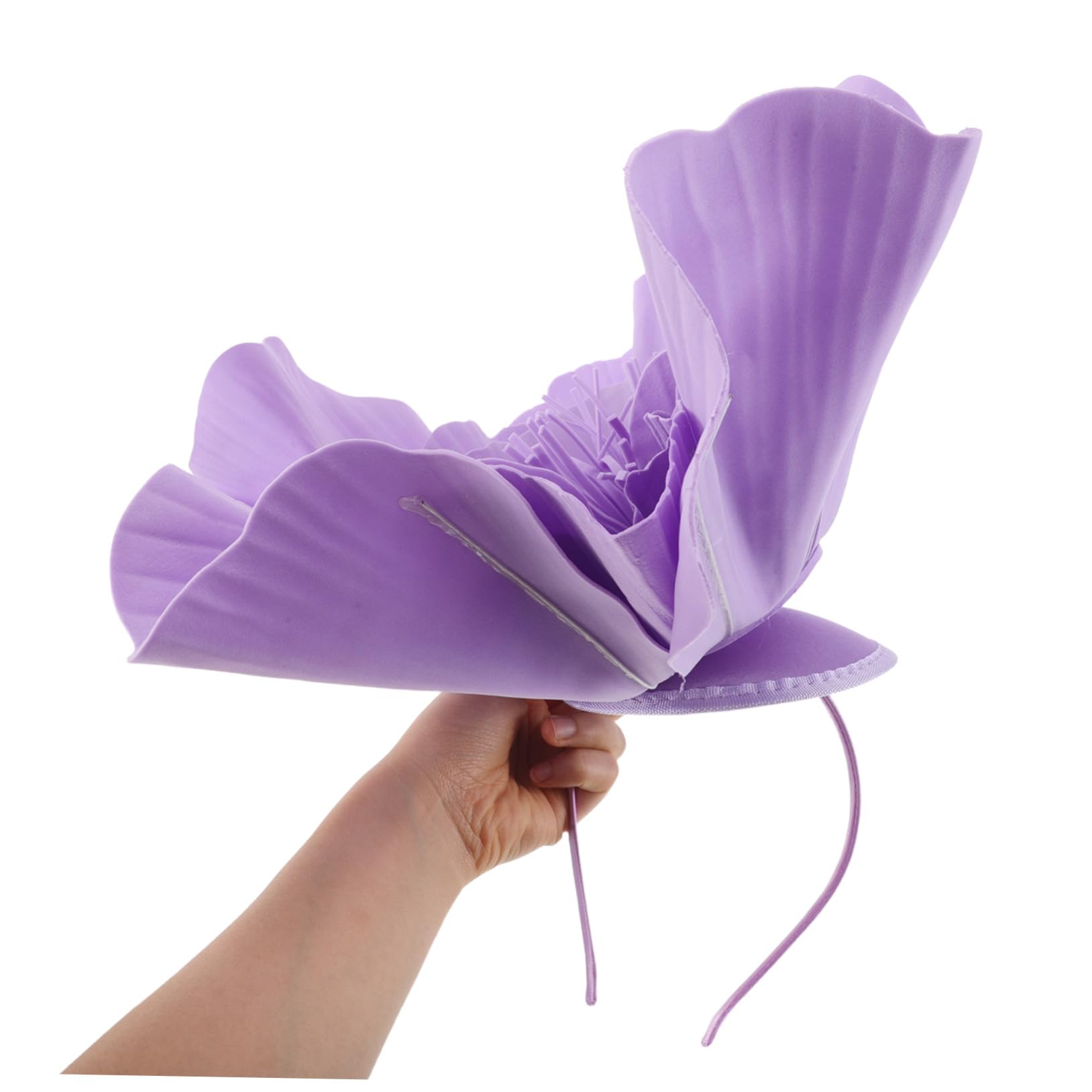 Gatuida Diadema con Gran Flor Artificial Morada Tocado Floral Elegante para Mujer Accesorio de Pelo para Bodas Fiestas y