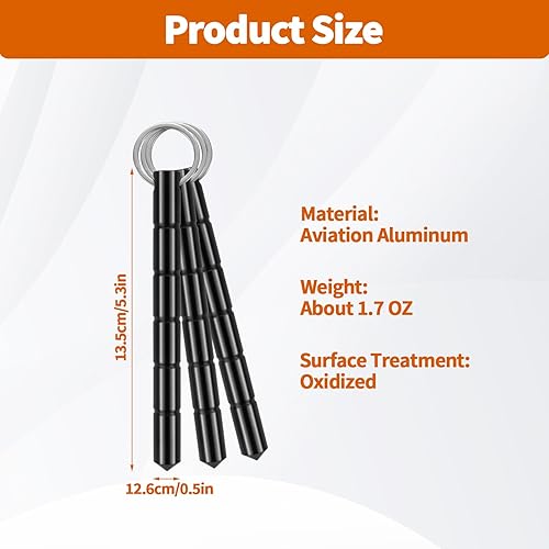 Miniatura 2 de Juego de 3 llaveros de seguridad para mujeres, llaveros tácticos de metal, llavero de seguridad de aluminio, herramienta táctica para romper