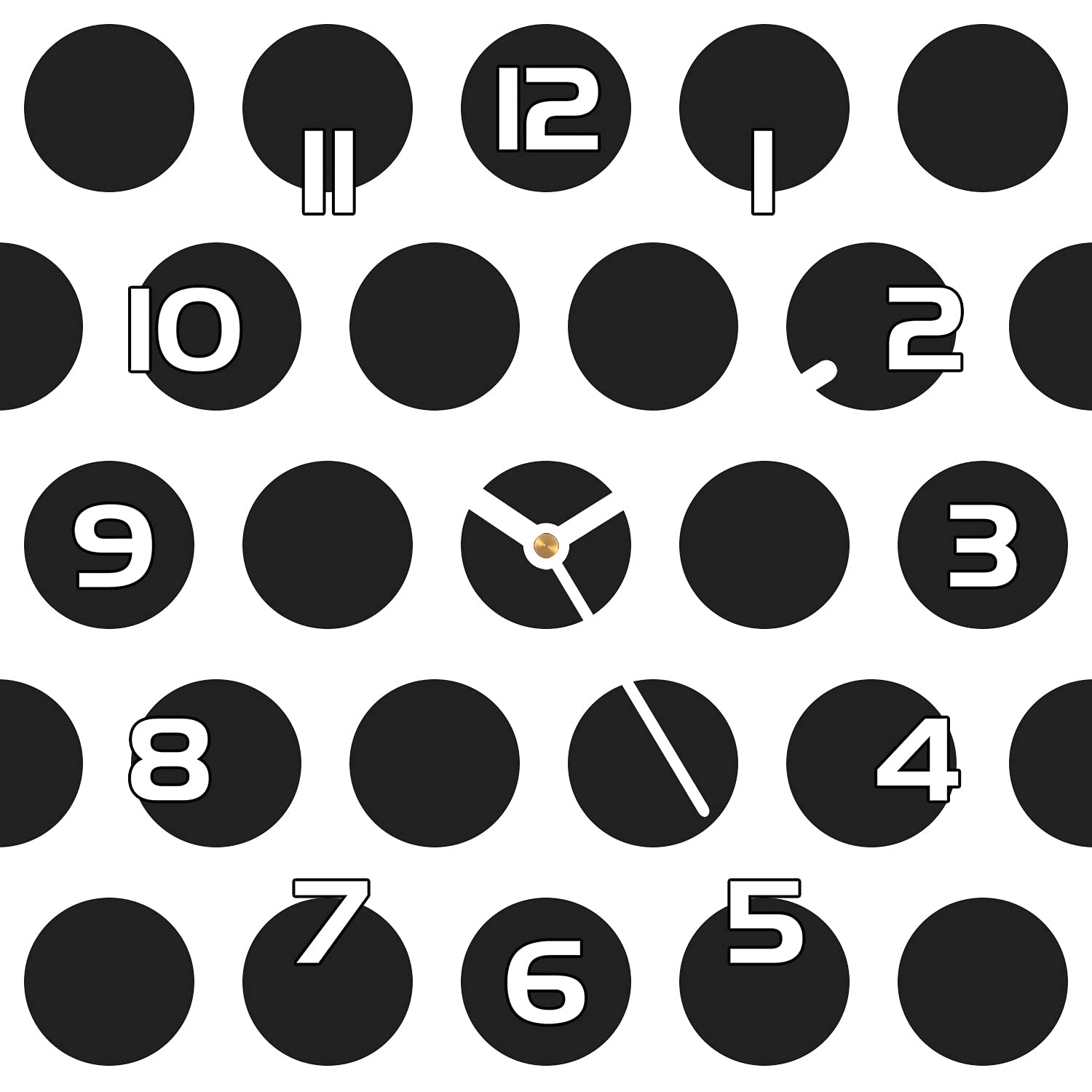 Horloge en verre de sécurité Coloray 30x30 cm, l'excellence graphique pour votre salon