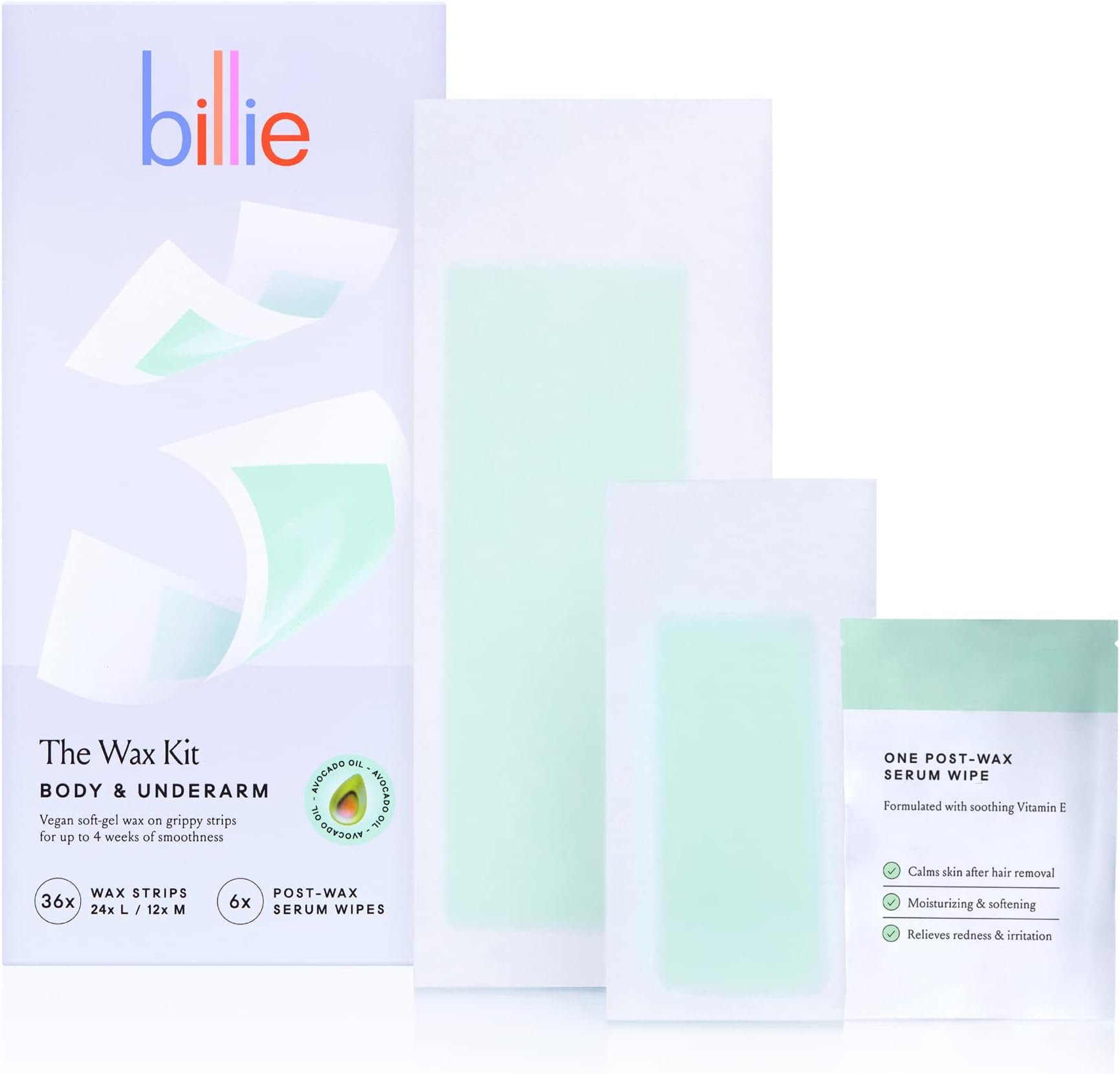 JOY Glee Waxing Kit for Women, Wax Strips, 32 Wax Strips