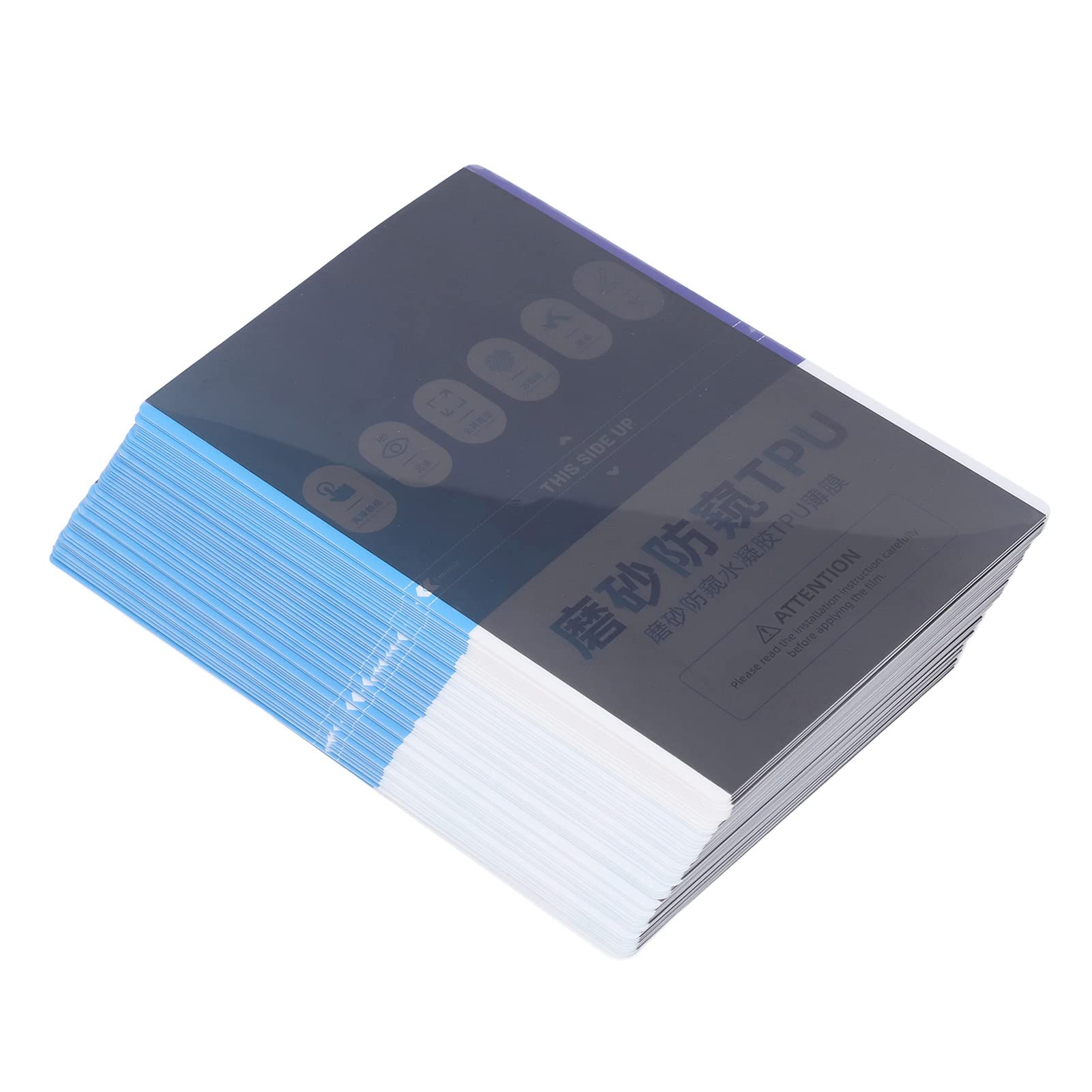 Oumefar 50 Protectores de Pantalla para Teléfono Móvil, Película de Hidrogel Esmerilado de TPU Flexible, Antipeeping para Teléfonos Móviles y Dispositivos