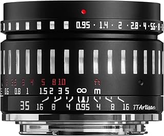 TTArtisan 35mm F0.95 APS-C Large Aperture Manual Focus Mirrorless Cameras Lens for Canon M Mount Compatible with M1 M2 M3 M6 M6II M10 M50 M100 M200