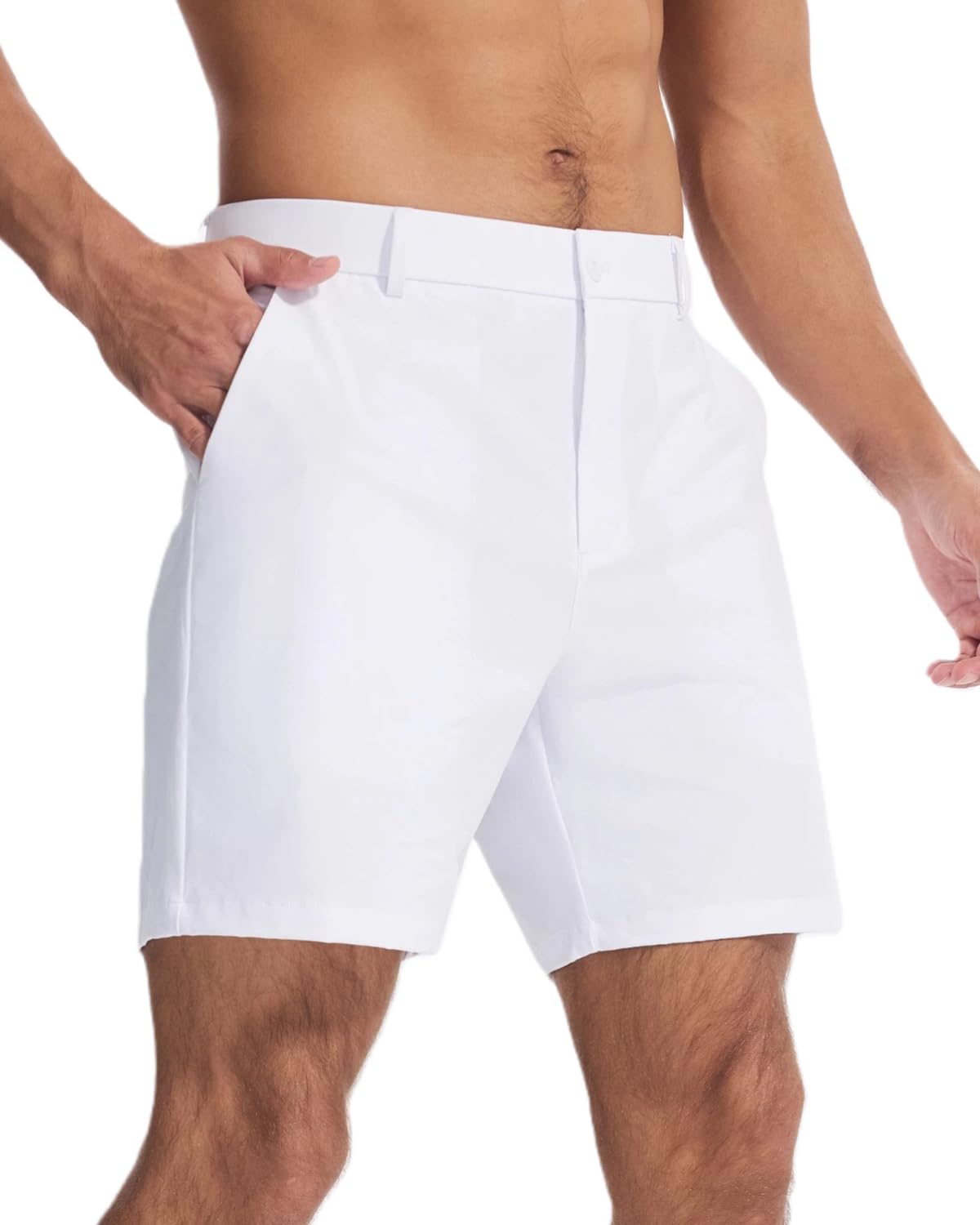 Mens Classic Fit 7 9 11 Inch Golf Shorts Lightweight Long Stretch Hiking Short with 4 Pockets for