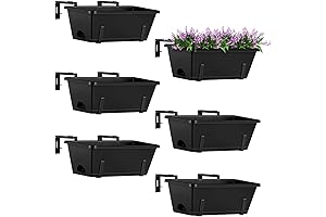 ETELI Railing Planter Hanging: Perfect for Deck, Window, Garden and Fence