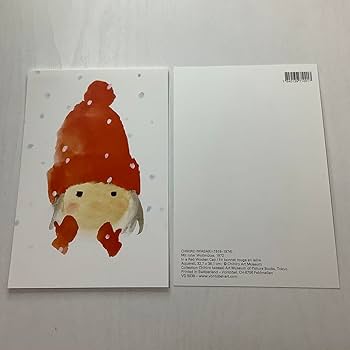 Amazon.co.jp: いわさきちひろ 赤い毛糸帽の女の子 ポストカード