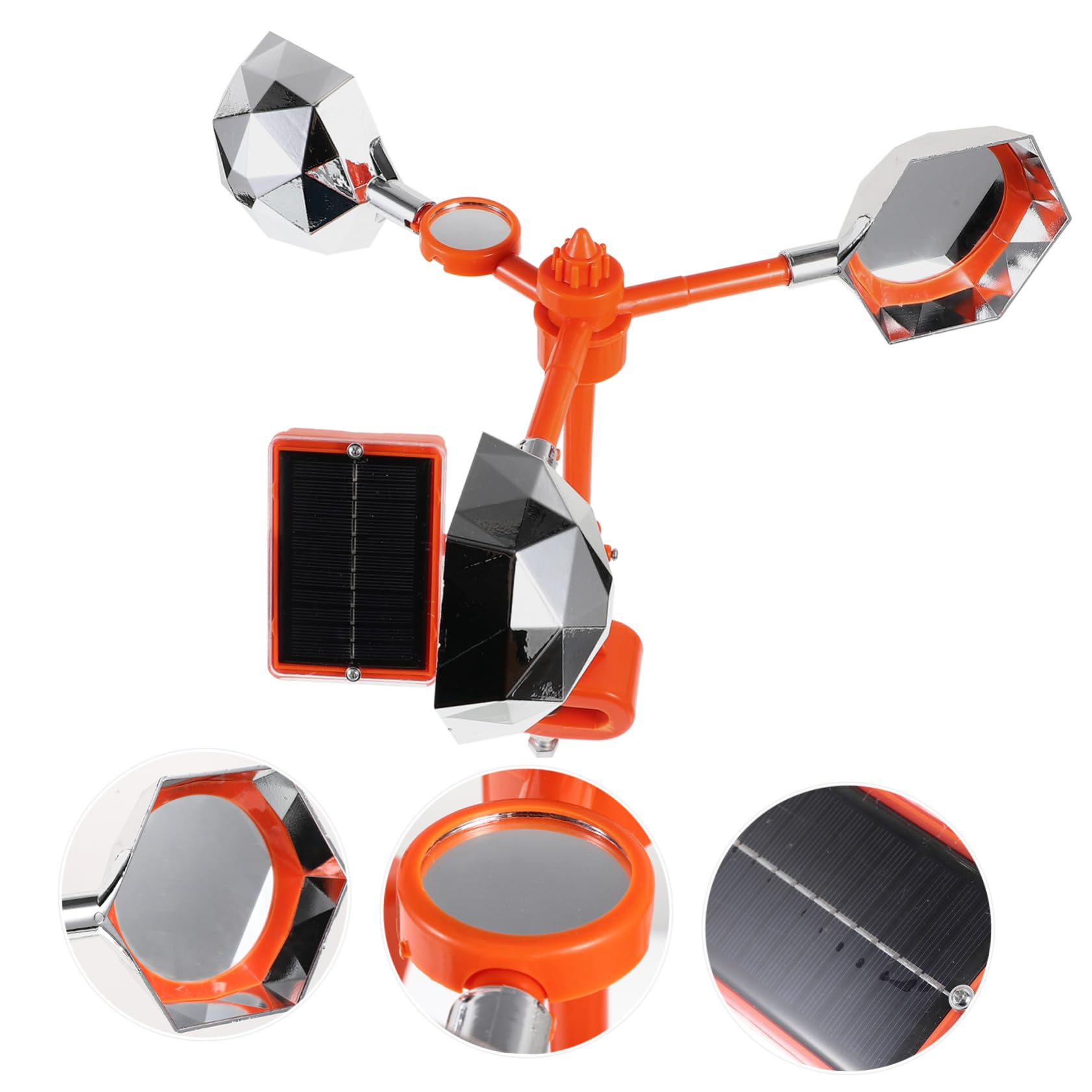BESPORTBLE Solarbetriebener Vogelabwehr Reflektor mit 360 Grad Reflexionswinkel aus Leichtem Kunststoff für Garten und Große Werkstatt zur Effektiven Vogelvertreibung