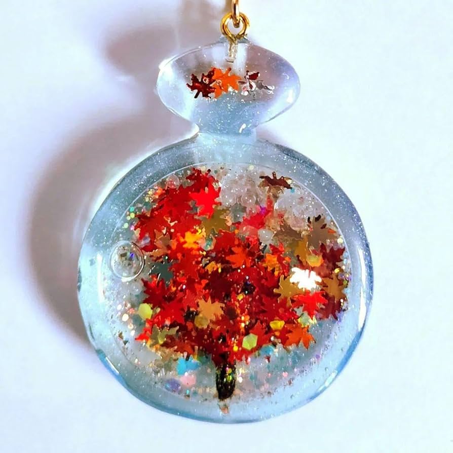 ☆秋の夜空を見上げる猫☆～紅葉狩り～　他レジンキーホルダー計5点 mqdefault.jpg