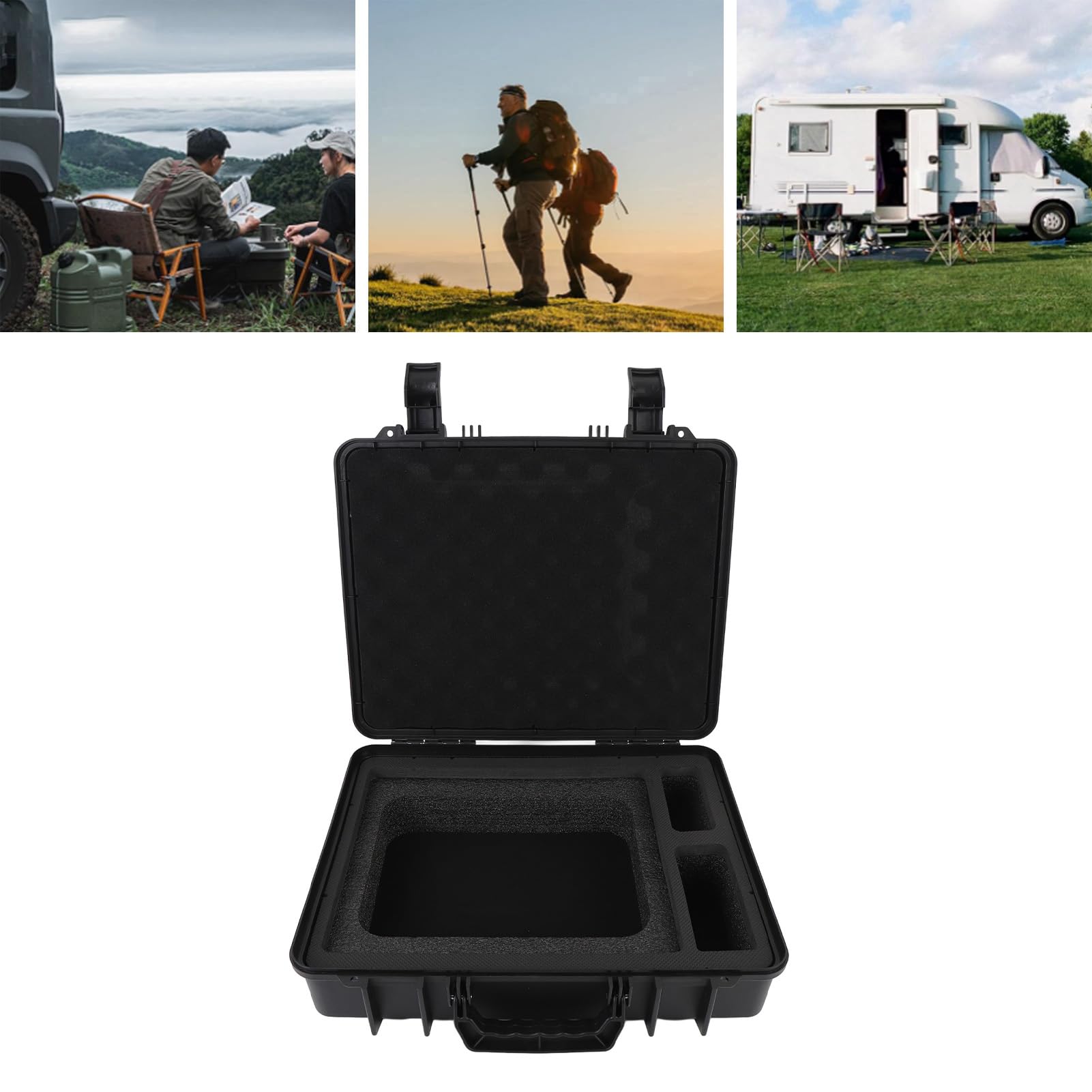 Topiky Borsa da Viaggio per Kit di Piatti RV Satellitare Statellite, Mini Case, Custodia da Trasporto Mini per Viaggi, Custodia Rigida Protettiva Portatile con Cavo di Caricabatterie