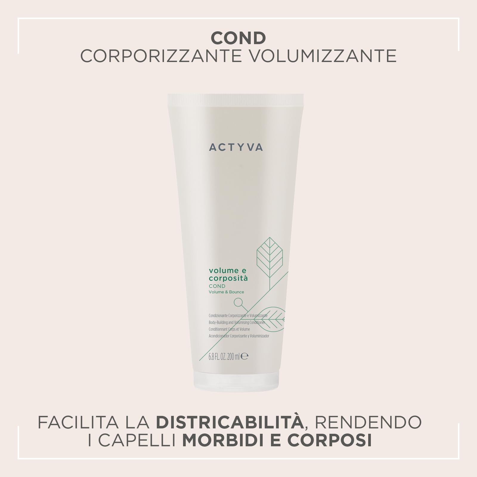 Actyva Haarspülung für feines Haar mit Volumenwirkung mit Leinsamen, ohne Silikon, 200 ml (Packung mit 2)
