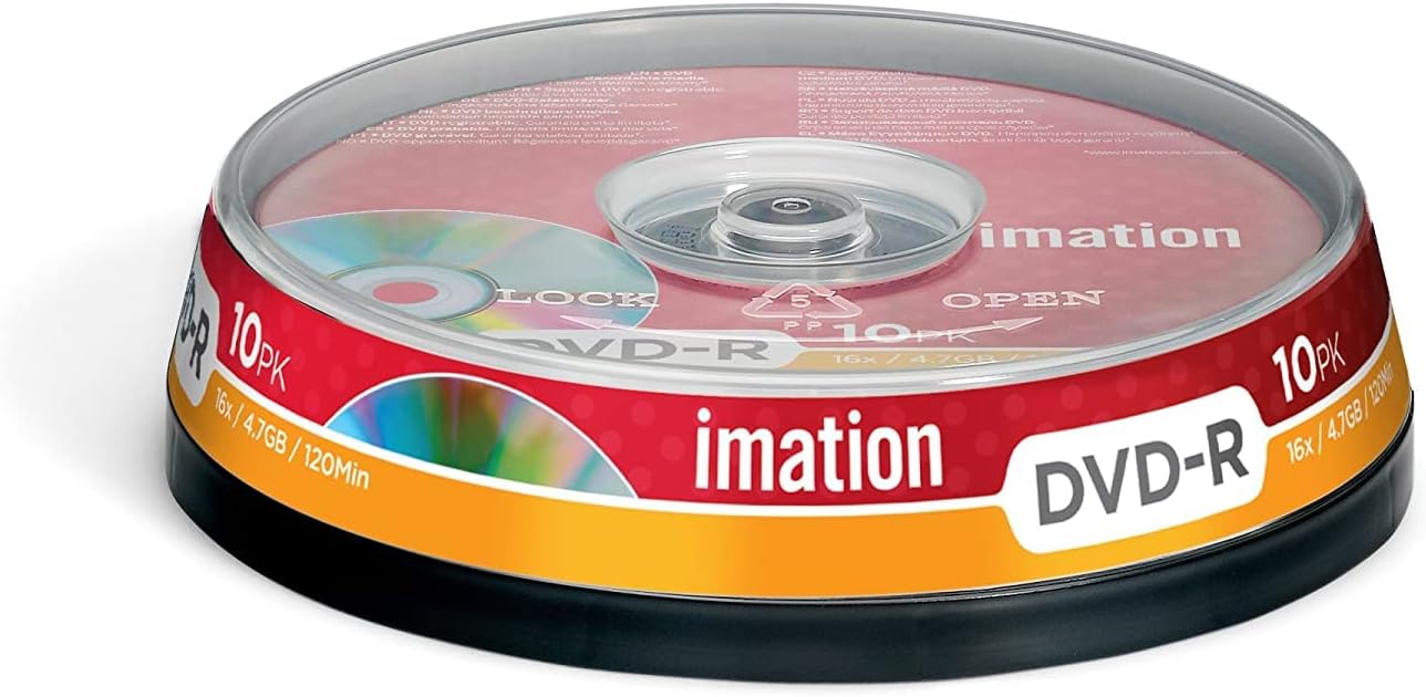 Imation DVD-R 16x 120 Minutes 4.7GB Spindle Pack of 10