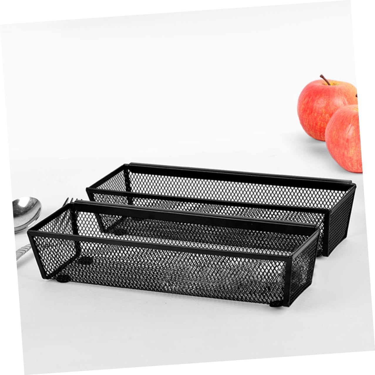 Cabilock 6pièces Organisateur de Tiroir pour Couverts Fourchettes et Couteaux de Plateaux de Cuisine avec Bras Articulés pour Rangement Design Élégant et Fonctionnel