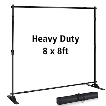 T-SIGN 8x8 ft Heavy Duty Backdrop Banner Stand