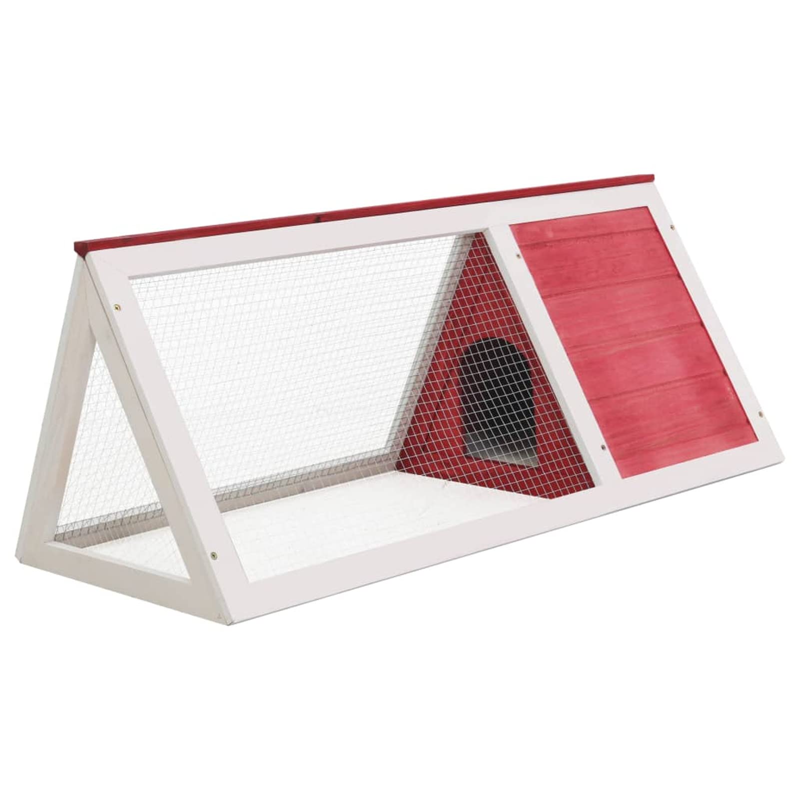 ShGaxin Conejera Jaula de Animales, Jaula Cobaya, Jaulas para Conejos, Jaula Hamster, Casa Conejo, Casita Conejo, Conejo, de Madera Rojo