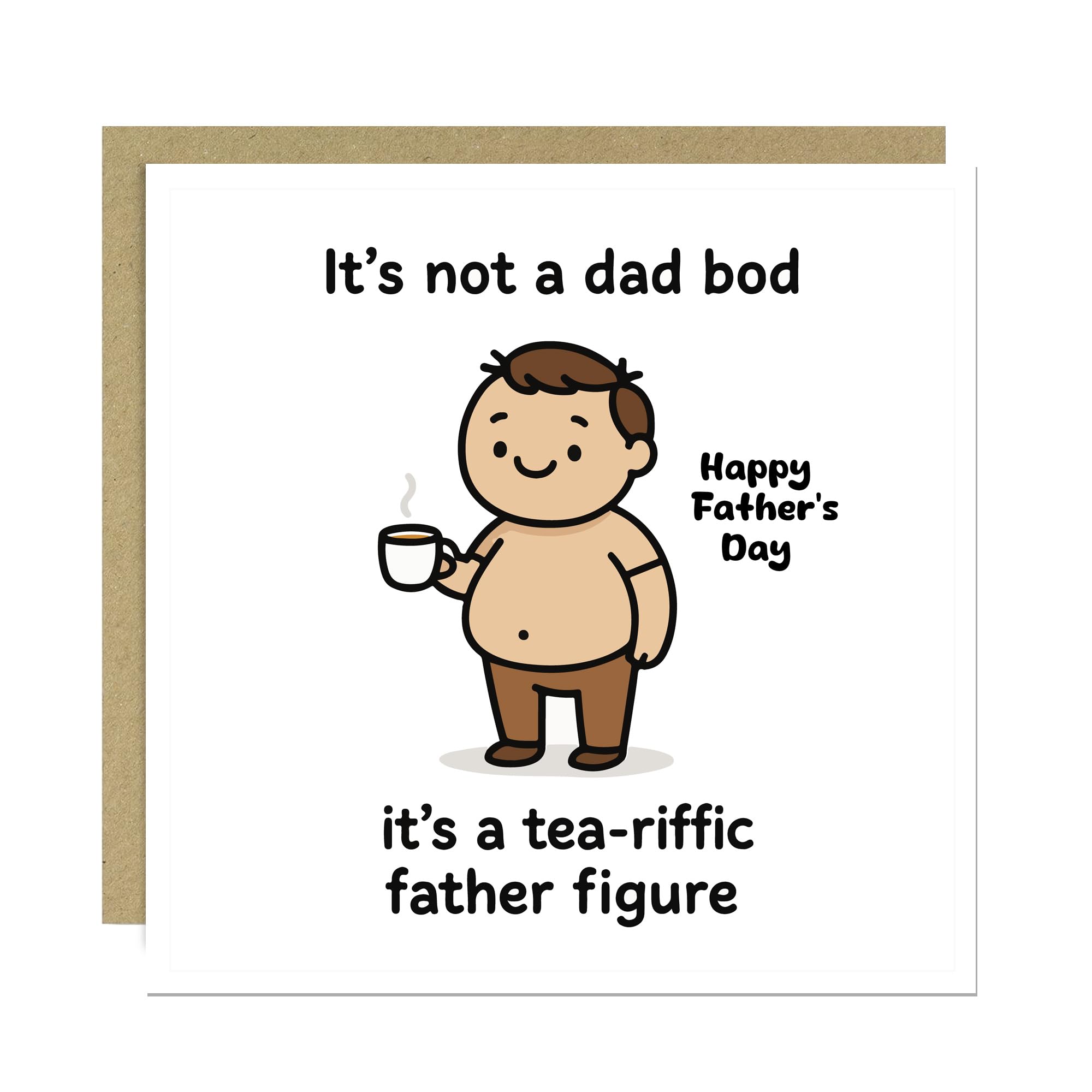 RED OCEAN Funny Card For Dad For Fathers Day DAD BOD Father Figure Card With Envelope Included Fathers Day From Daughter Son Thank You Cards