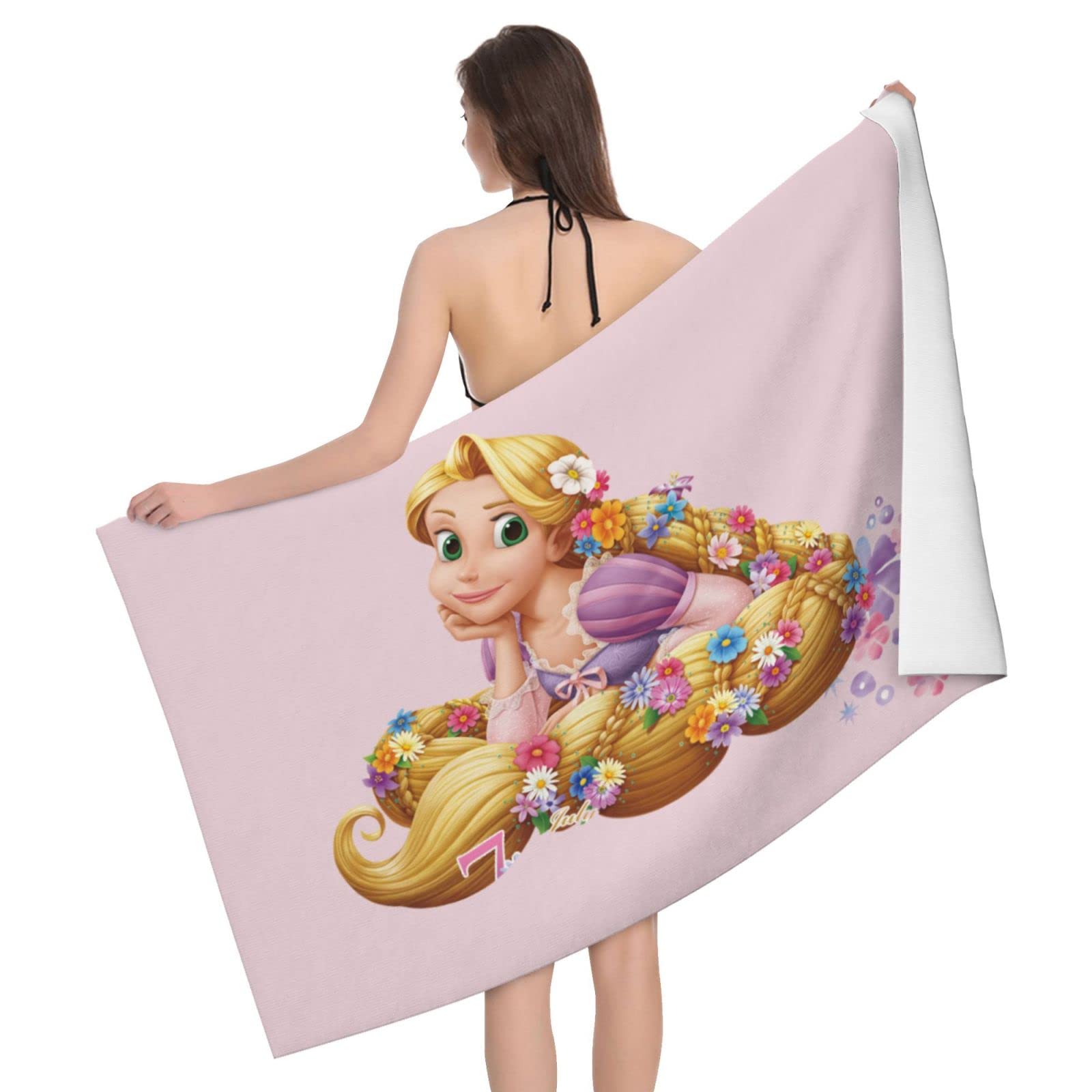 Amazon｜塔の上のラプンツェル アニメ バスタオル 大判 吸水 フェイス