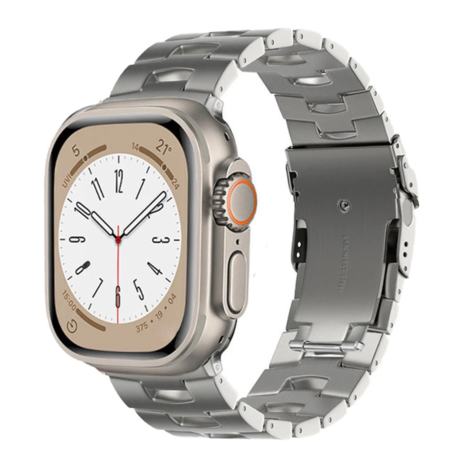 Kompatybilny z Apple Watch Band 49 mm 45 mm 44 mm 42 mm 41 mm 40 mm 38 mm Business Titanium Metal Bransoletki dla iWatch Series 9, 8, 7, 6, 5, 4, 3, 2, 1, SE Ultra 1 2