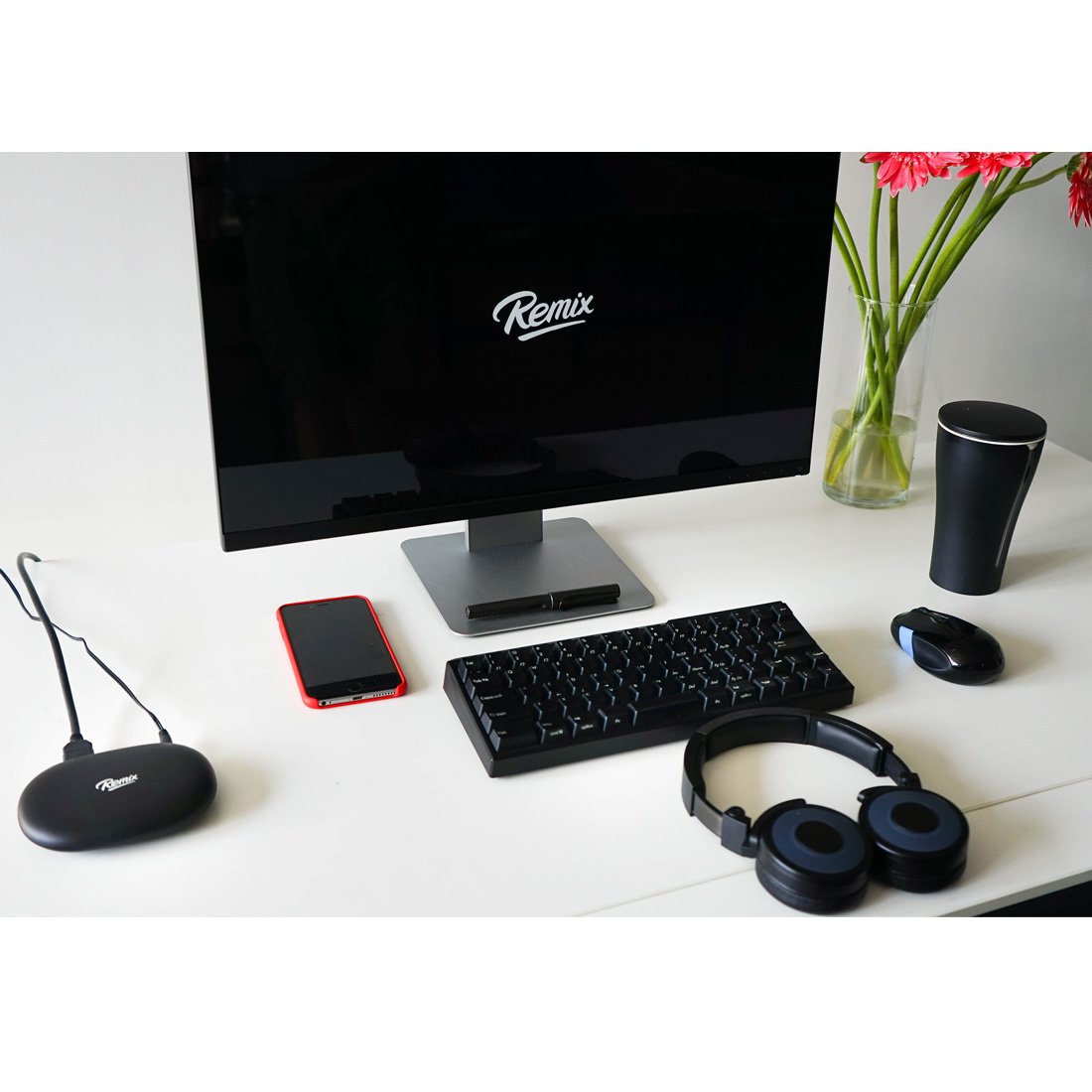 Remix Mini PC portátil Smart Android TV Box A53 1,2GHz Quad Core CPU 2GB RAM 16GB ROM WiFi 802.11b/g/n 10/100 Base-T Ethernet BT4.0 H.265 4K con Potente Remix OS 2.0 (Basado en Android 5.1) Proporcione Multitarea Multiple Windows Taskbar Funciones Ayuda t