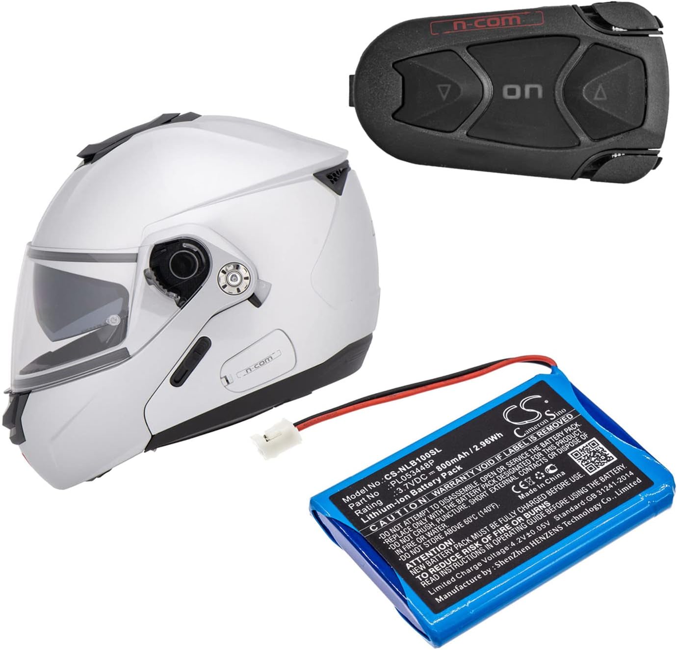 Cameron Sino Battery for Nolan B5, B901L, B901R, N103, N4, N43, N43 Air, N43E, N43E Air, N71, N85, N86, N-COM B1 PN:Nolan PL053448P 800mAh