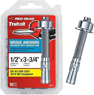 Red Head 1/2 in. x 3-3/4 in. Wedge Anchor 10CT