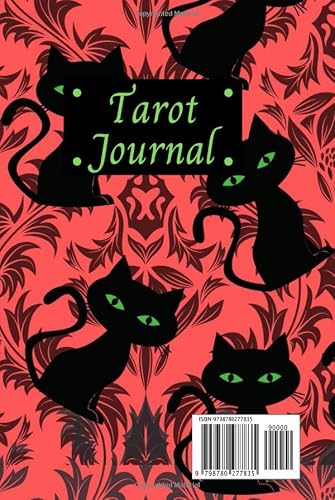 Lefthanded Edition- Tarot Journal with a cute pastel goth black cat pattern – vue 2