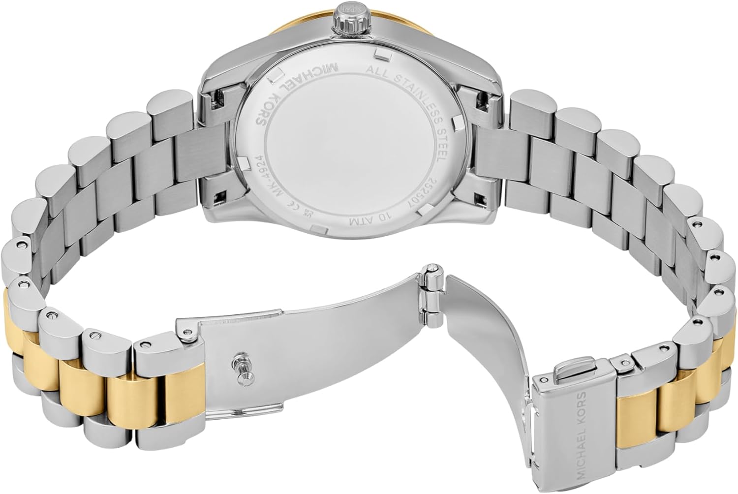 Michael Kors Women's Lexington Lux Multifunction Two-Tone Stainless Steel Bracelet Watch (Model: MK4925) - Image 4