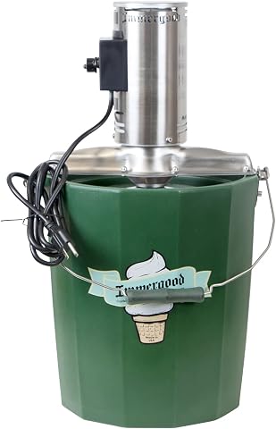 6-Quart Electric Ice Cream Maker with Stainless Steel Hardware and Leakproof Tub