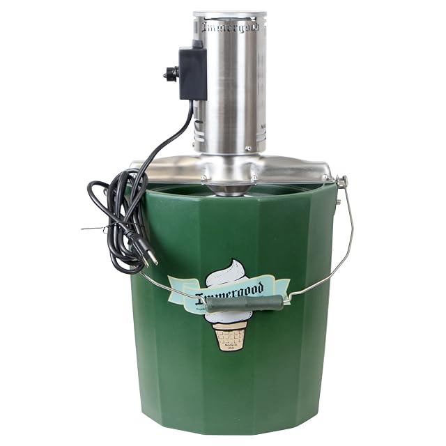 6 qt PREMIUM Electric Ice Cream Maker - Stainless Steel - Leakproof Tub