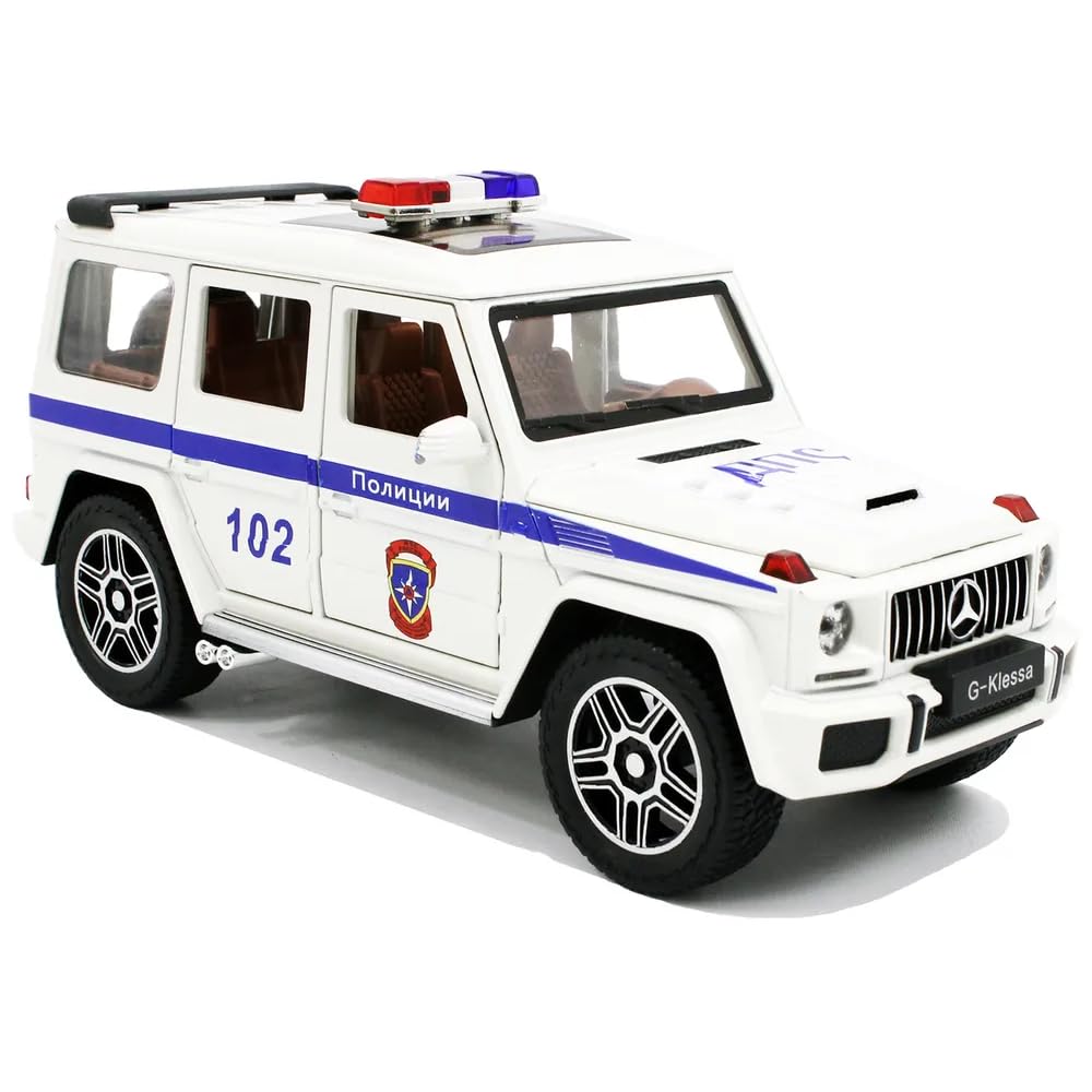 DARVICE 1:24 G Wagon Police Toy Car Die Cast Metal Toy Car for Kids Whit Light Sound and Pull Back Working (B0D87GN48H) Amazon Price History, Amazon Price Tracker