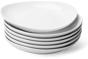 White Porcelain Dessert Plates - Set of Six 7.8" Small Plates