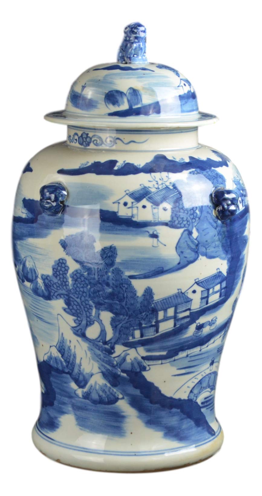 19 Antique Finish Landscape Jar