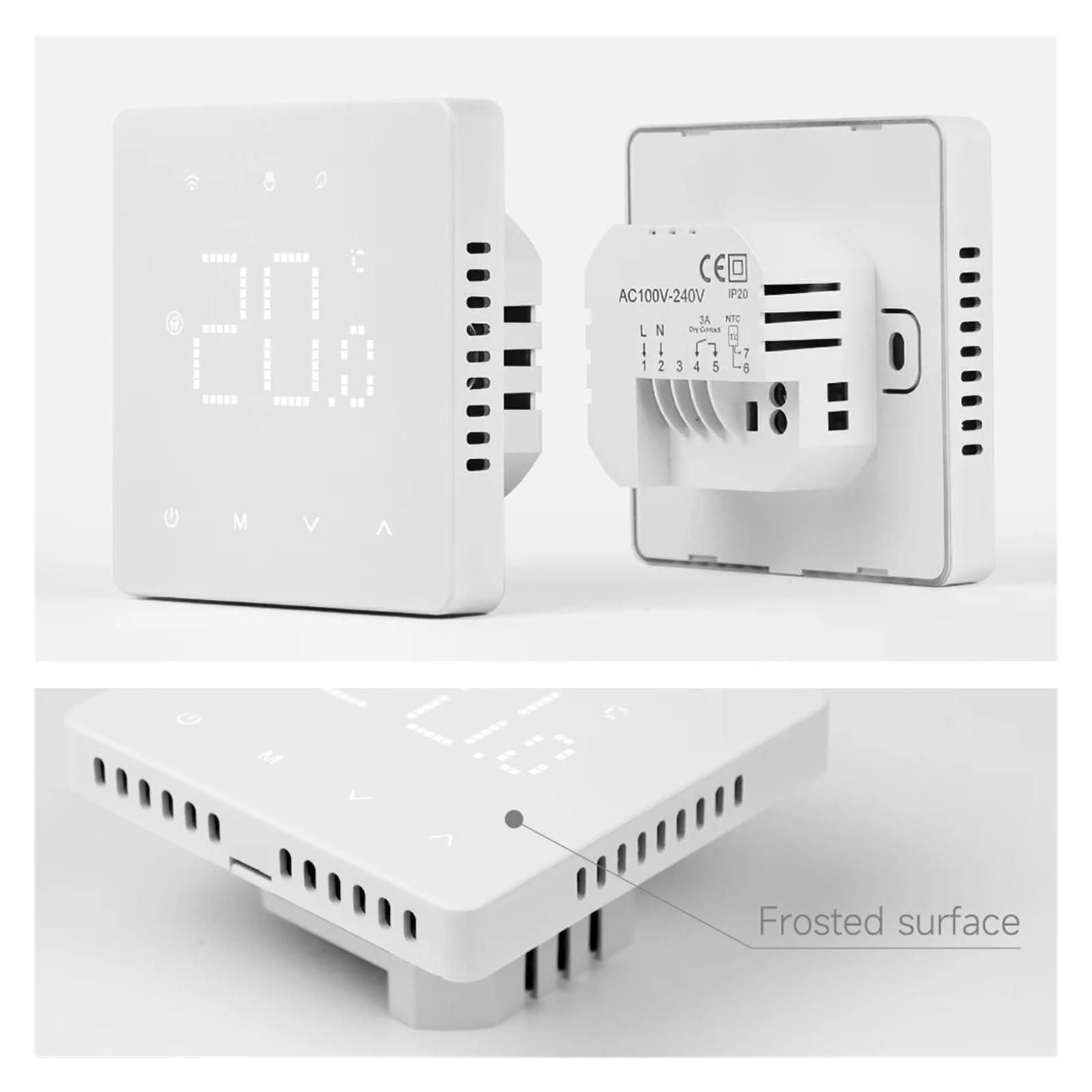 Termostato WiFi Controlador de Temperatura Ambiente for Agua/Caldera de Gas eléctrica for calefacción por Suelo Radiante