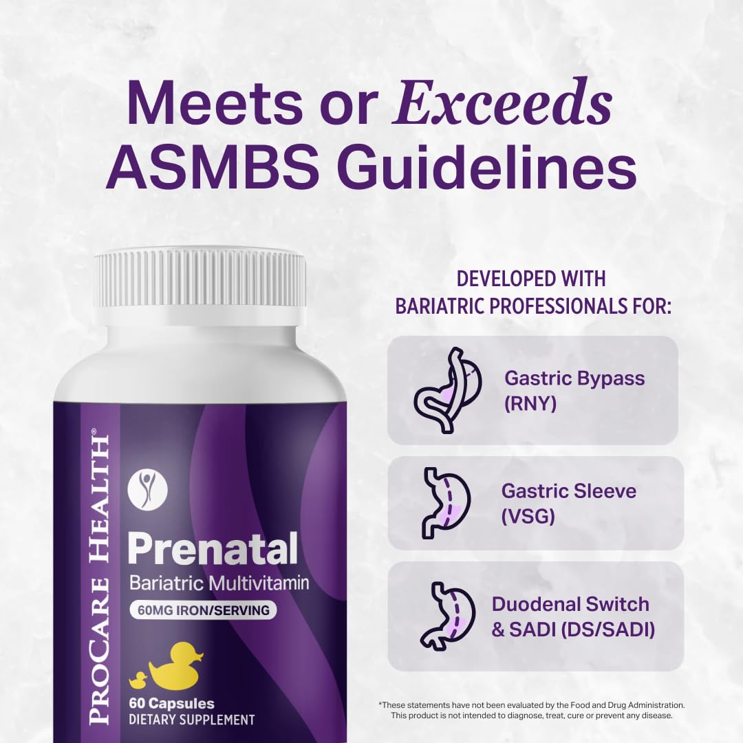 Prenatal Bariatric Multivitamin with Iron | Capsule | 60ct — Amazon image 9