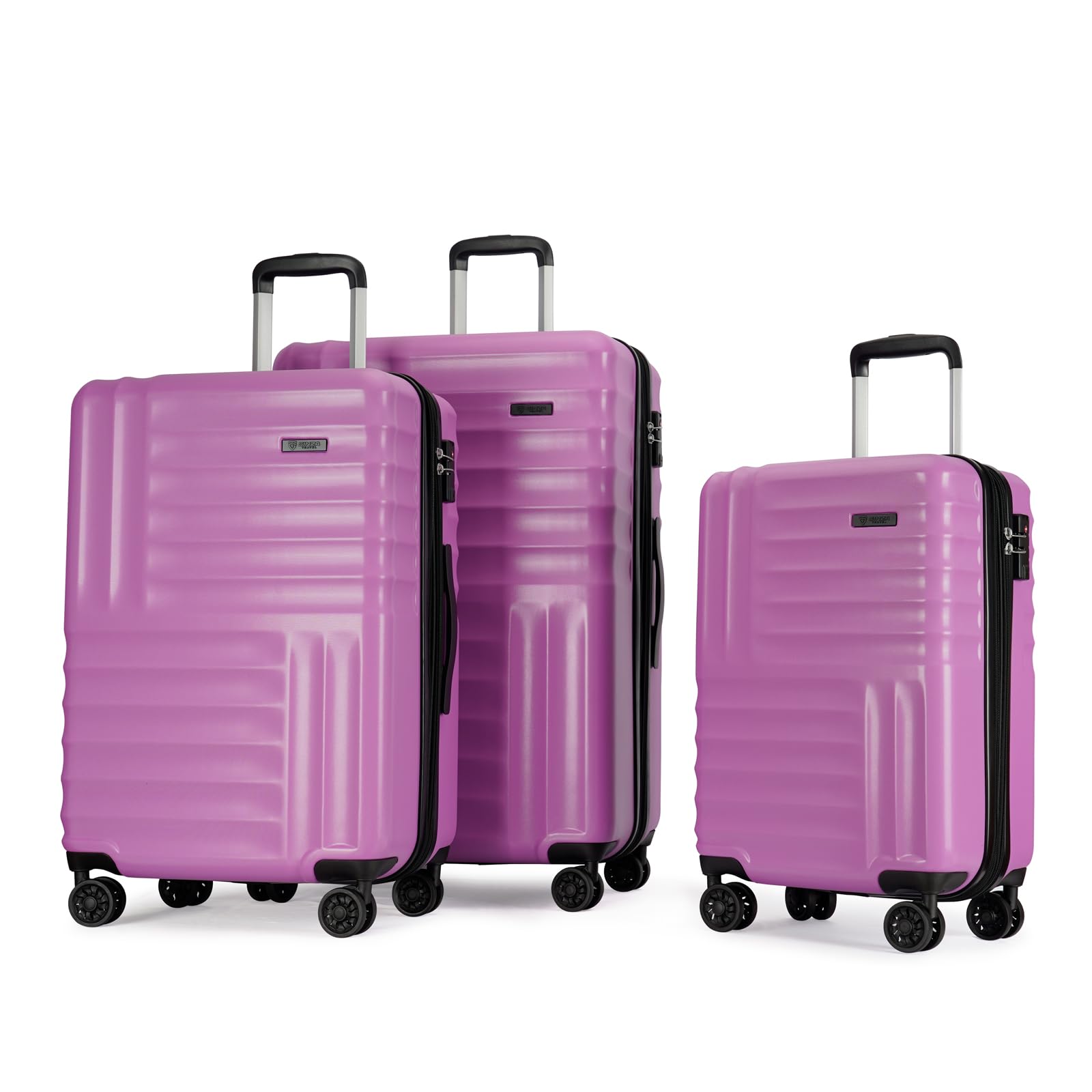 PRIMICIAGinzaTravel 3-Piece Luggage Sets Expandable Suitcases with 4 Wheels PC+ABS Durable Hardside Luggage sets TSA lock…, Purple, 3-Piece Set(20"/25"/29"), Suitcase Spinner Wheels Scratch-resistant