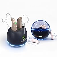 Vista 8 de EarCentric EasyCharge - Audífonos recargables para personas mayores (par), detrás de la oreja BTE, dispositivo de ayuda auditiva PSAP, productos