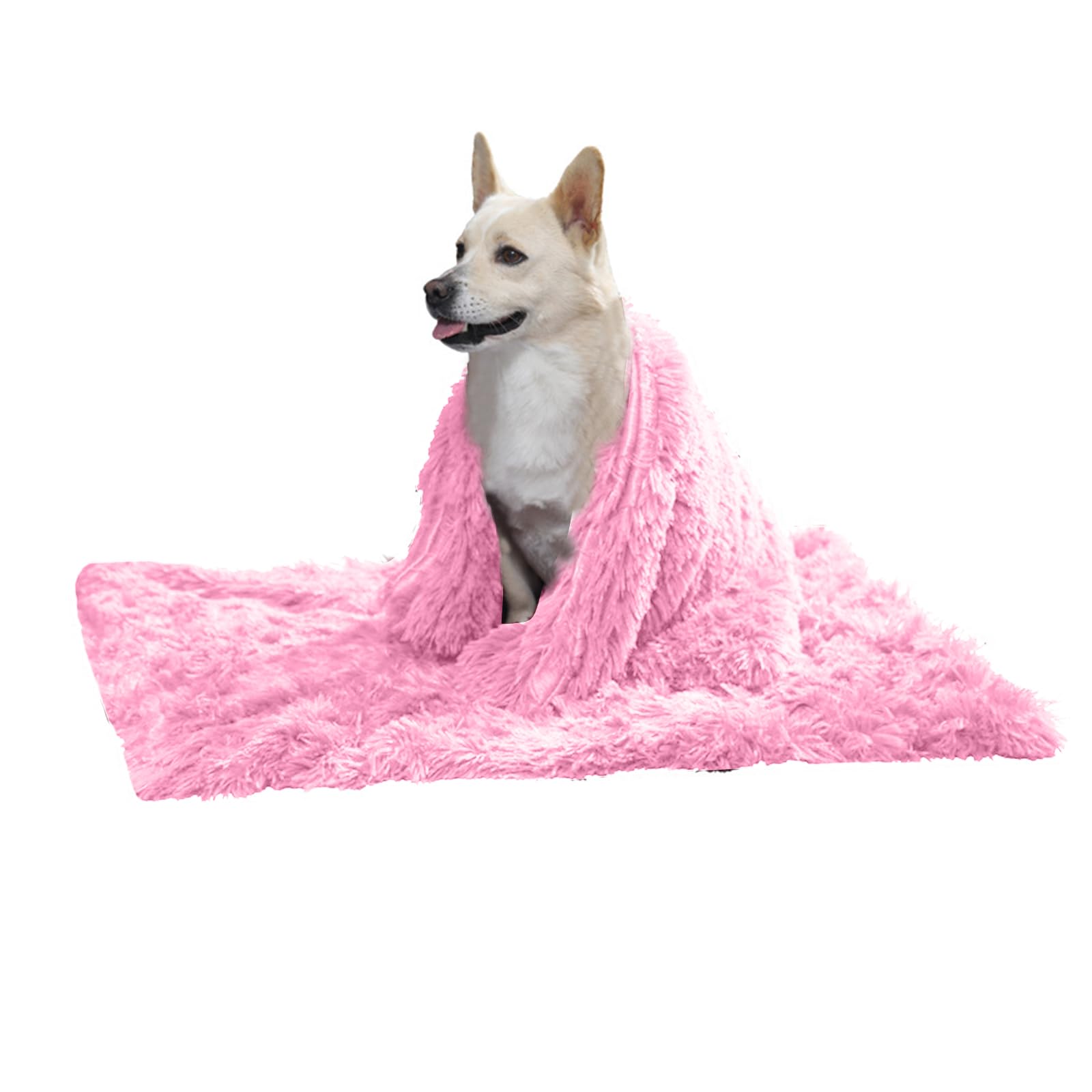 PETCUTE Dog Blanket, Super Soft Warm Fluffy Pet blanket, Shaggy Faux Fur Pet Snuggle Blanket,Washable Sleep Bed Mat for Small Medium Large Dogs and Cats,Available All Seasons