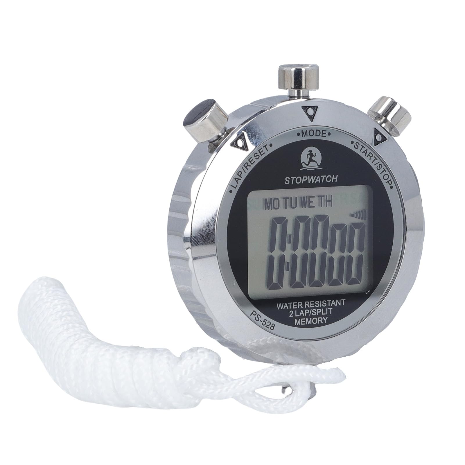 Keenso Double Record Storage Metal Stopwatch, 1/100 Second Accuracy, Customizable Alarm Stopwatch with Touch Key-picture-19