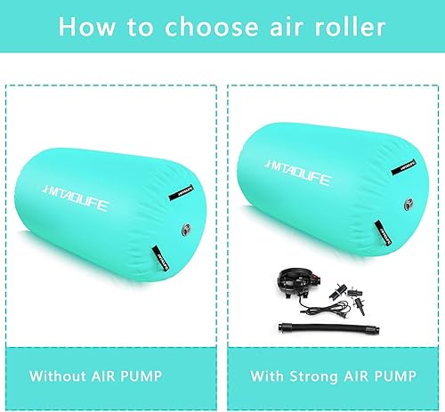 Miniatura 3 de Hmtaolife Colchoneta inflable de entrenamiento de gimnasia para yoga, rodillo de aire para hogar, patio, agua, animadora, 10 pies de largo, 3.3 pies