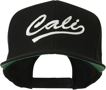 Cali Embroidered Flat Bill Cap