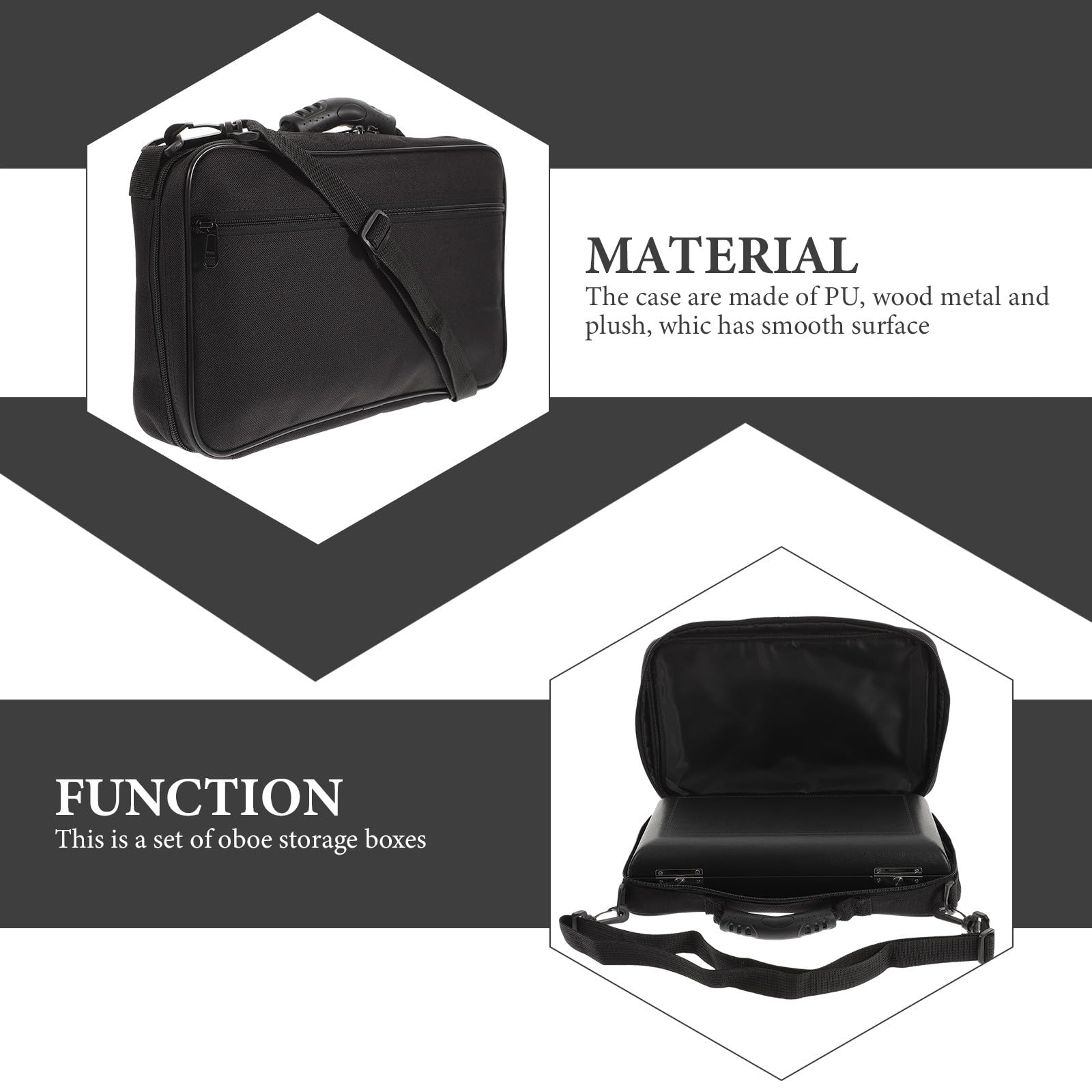 Étui Portable pour Hautbois 1 Set, Coffret de Rangement Noir