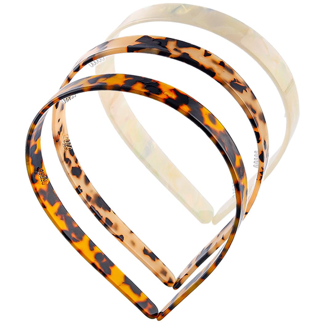 Tortoise Shell hoofdband met tanden, brede acetaat-haarband voor vrouwen, antislip kamgreep, handgepolijst, voor dagelijks gebruik, kantoor, sport en styling (rood