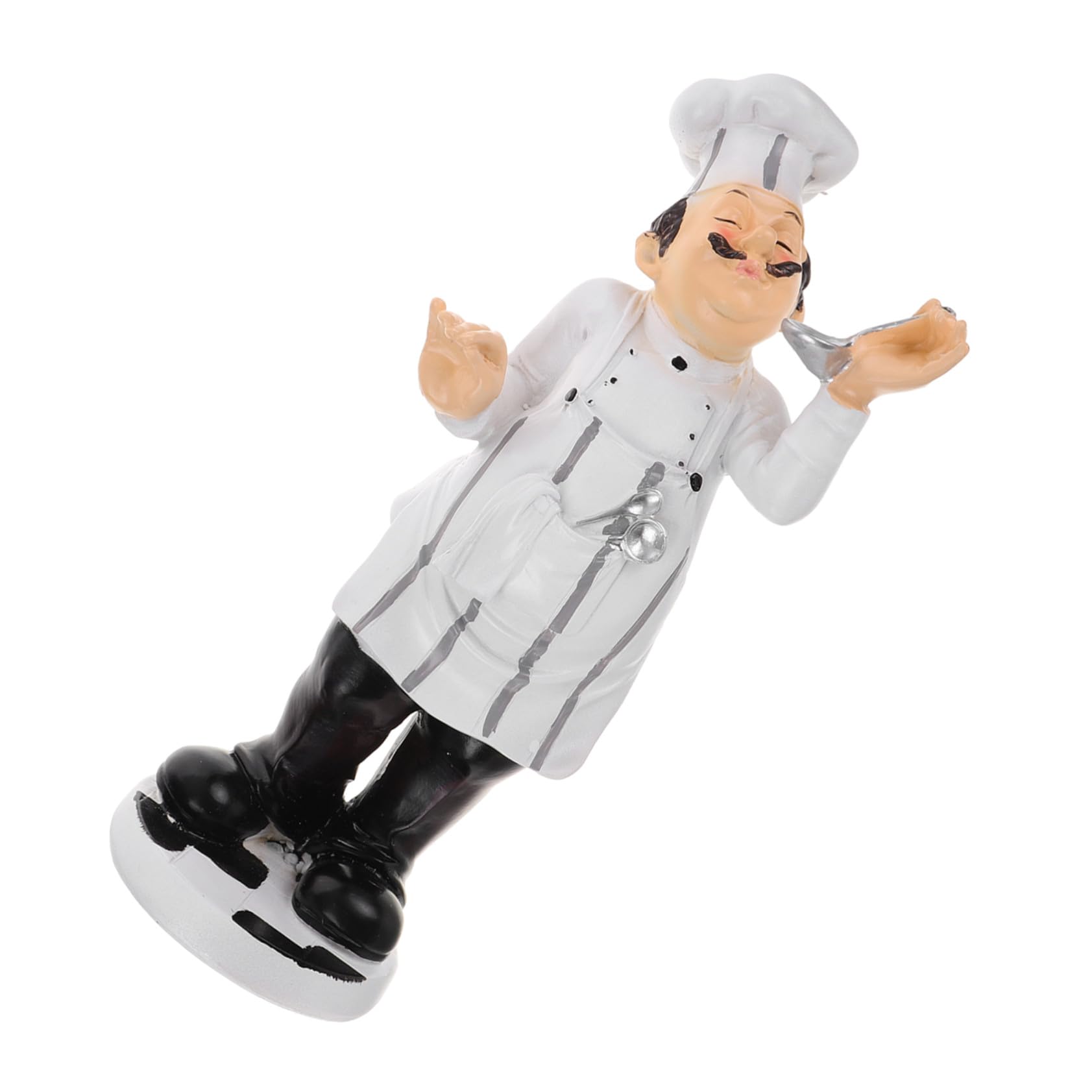 Figurine de cuisinier cartoon en résine pour décoration cuisine et boulangerie