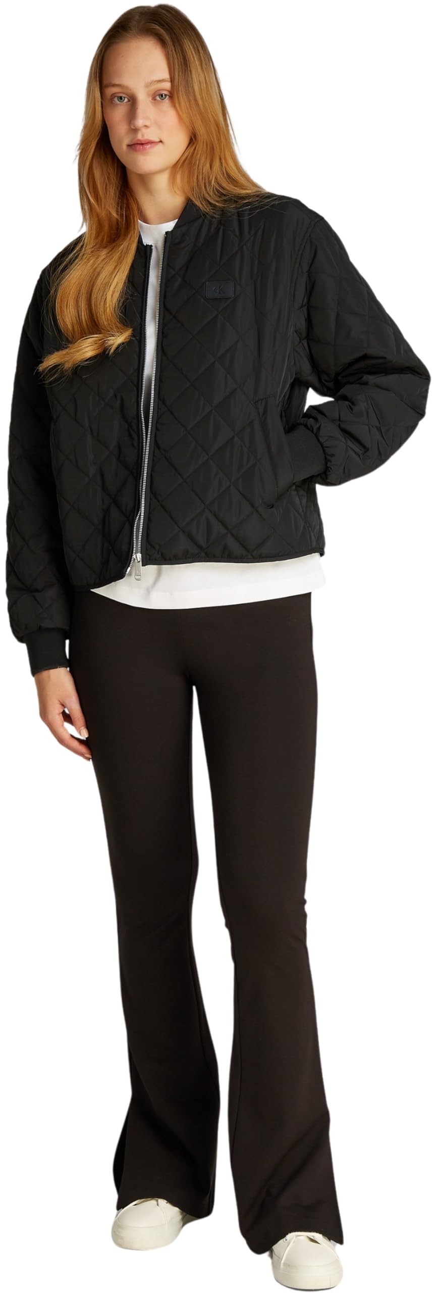 Calvin Klein Damen Bomberjacke Quilted Jacket Dünn